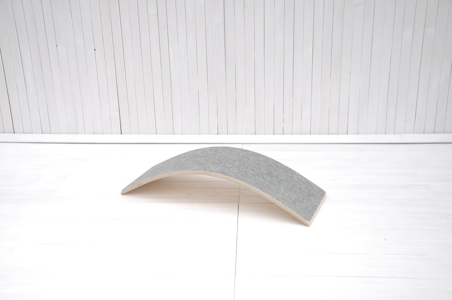 Wobble Board Wobbly Toddly Fit Grey Felt Barin Toys Balance Board for toddler coordination and core strength development at home