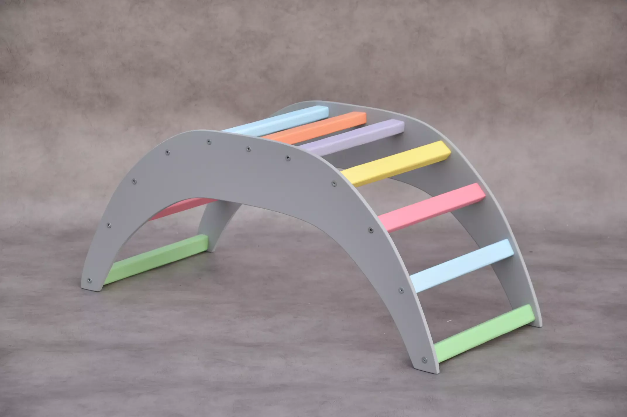 Barin Toys Pikler arch Rainbow Color Splash indoor climbing toys for toddlers available at BarinToys UK online store with free delivery in UK.