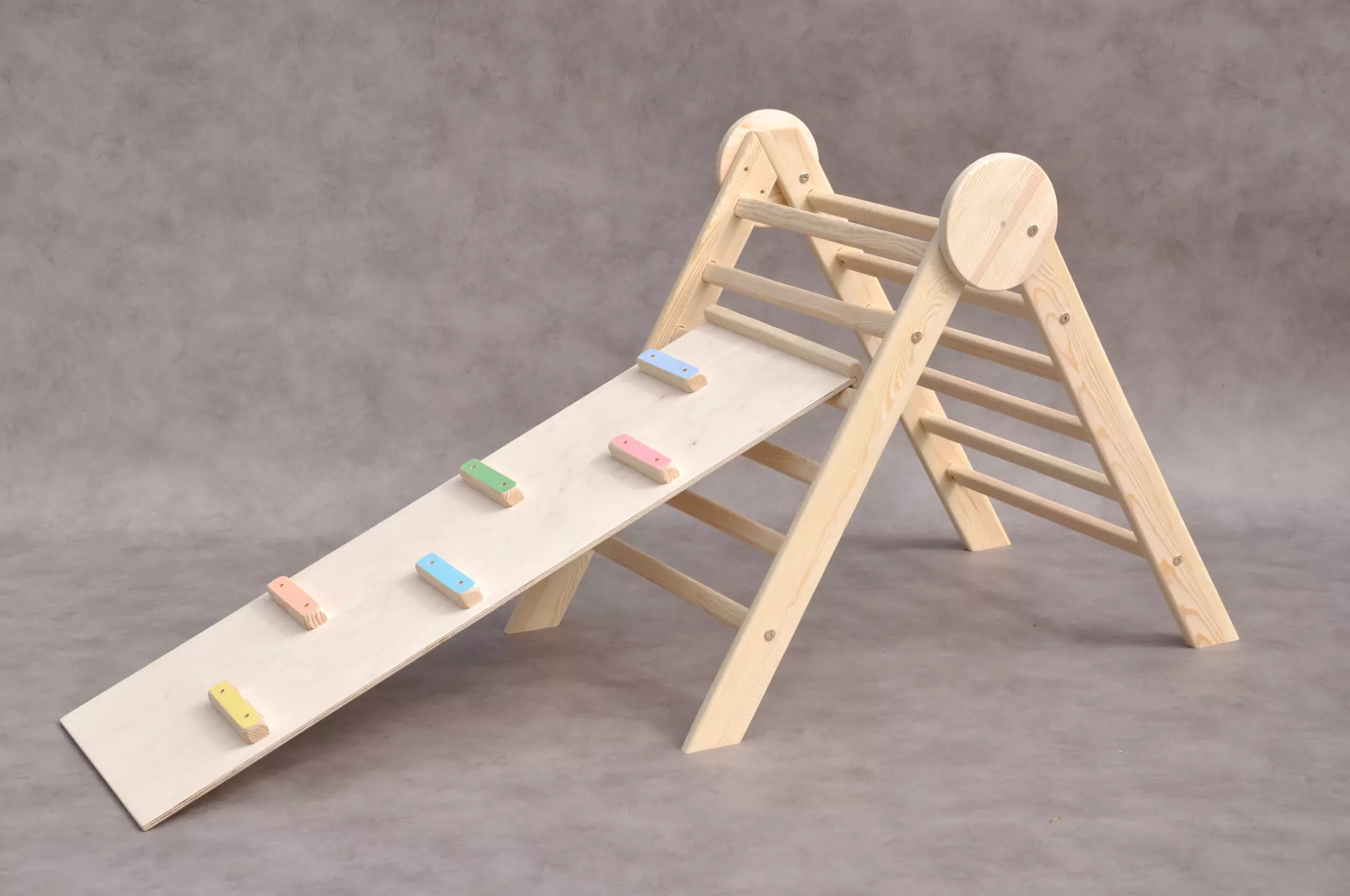 1st birthday gifts for Montessori baby - Barin Toys Circle wooden climbing frame indoor pikler triangle set available to order online.